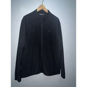 Travis Mathew Golf Full Zip Jacket Stretch Casual Men’s Large Black Golfing Soft